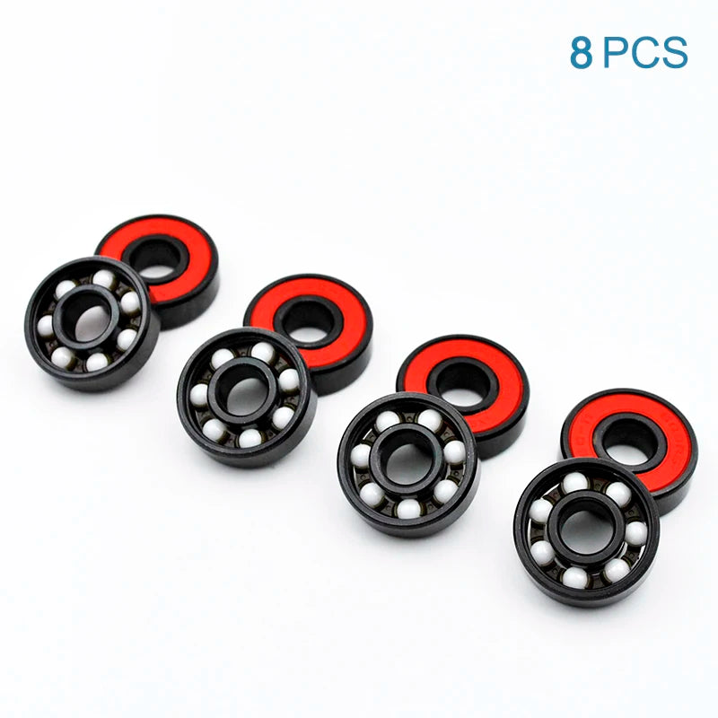 8Pcs 608 2RS Hybrid Ceramic Ball Bearing 8*22*7Mm ABEC-11 High Speed Roller Skate Skateboard Wheel Miniature Longboard Bearings