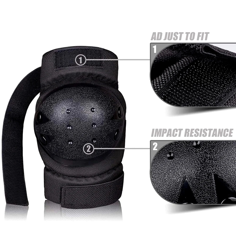 Knee Pads Elbow Pads Wrist Guards 3In1 Skateboard Protective Gear Set for Skateboarding Cycling Skating Scooter Bike Kids/Adults