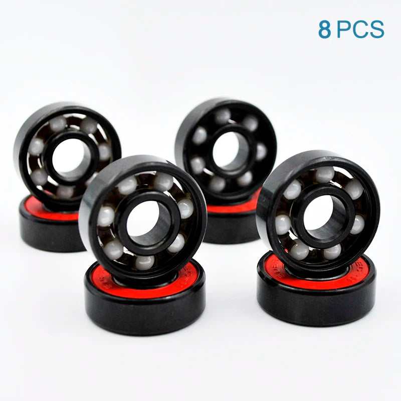 8Pcs 608 2RS Hybrid Ceramic Ball Bearing 8*22*7Mm ABEC-11 High Speed Roller Skate Skateboard Wheel Miniature Longboard Bearings
