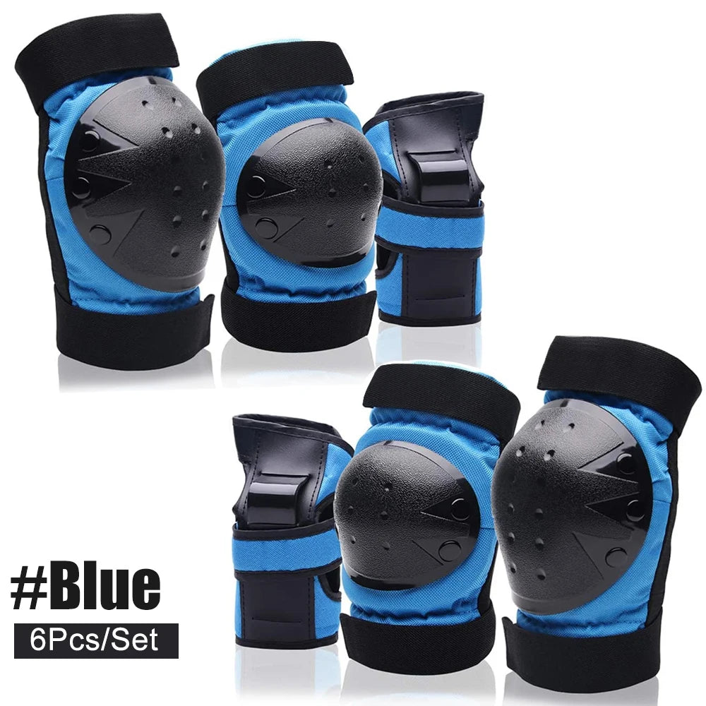 Knee Pads Elbow Pads Wrist Guards 3In1 Skateboard Protective Gear Set for Skateboarding Cycling Skating Scooter Bike Kids/Adults