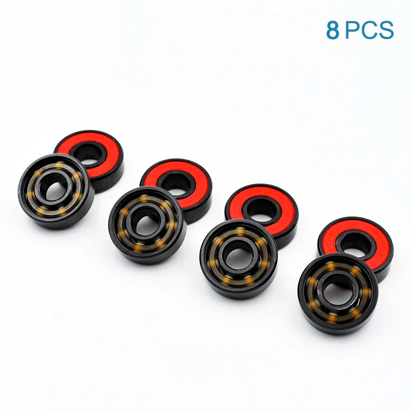 8Pcs 608 2RS Hybrid Ceramic Ball Bearing 8*22*7Mm ABEC-11 High Speed Roller Skate Skateboard Wheel Miniature Longboard Bearings